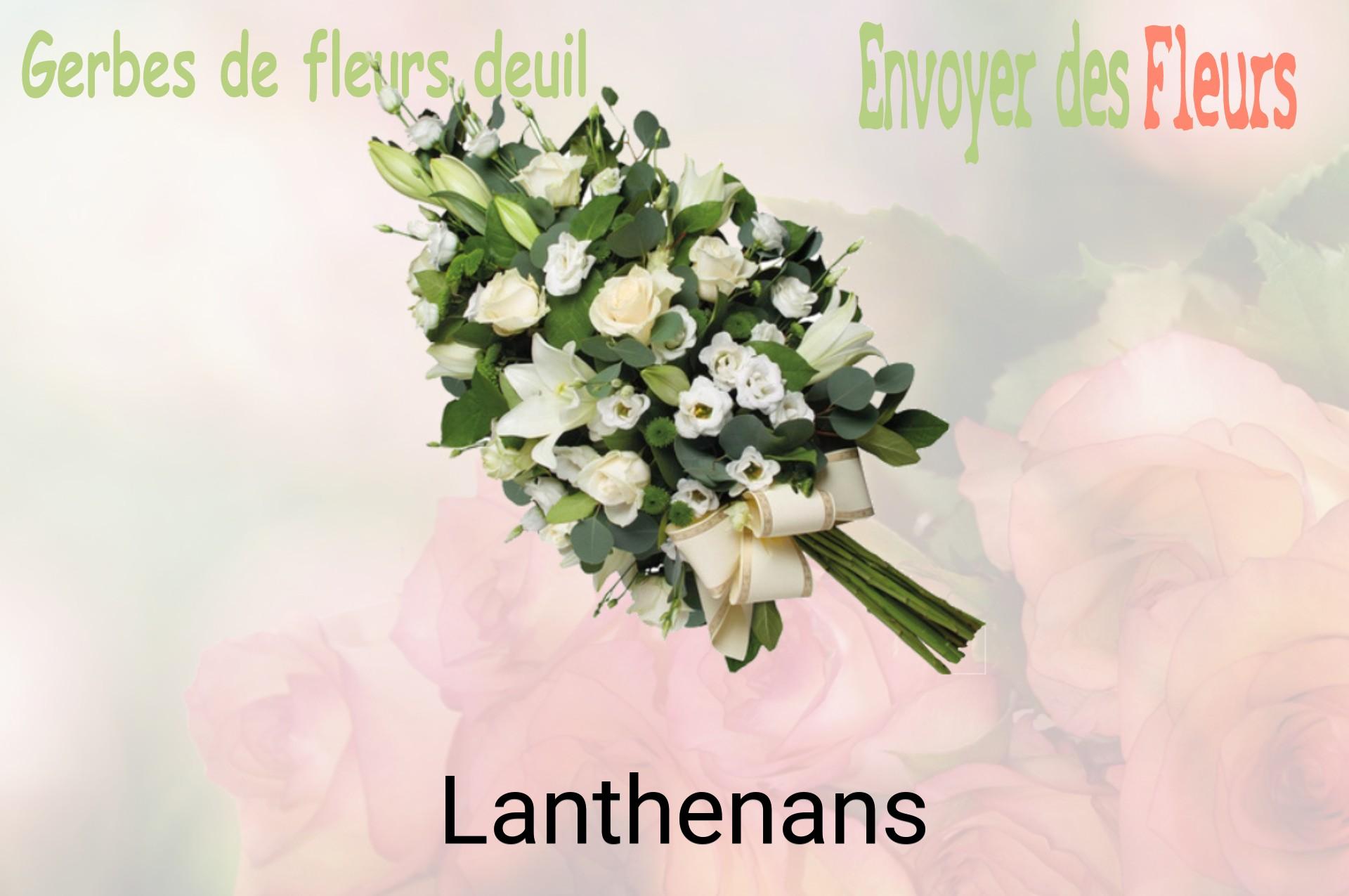 Gerbe de fleurs de deuil livrée à Lanthenans